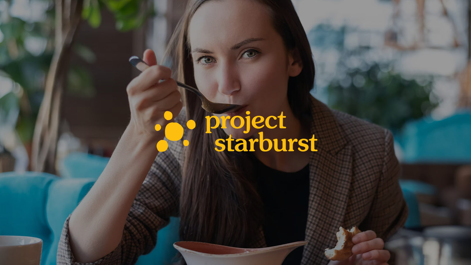 Project Starburst website homepage with warm photography and the organization logo